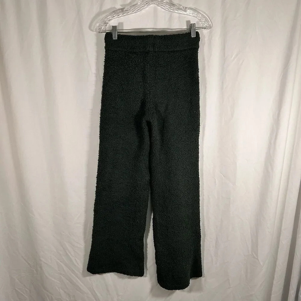 aerie Sweatpants Women's XS Green Fleece Pull On Drawstring Flare No Pockets - Picture 5 of 7